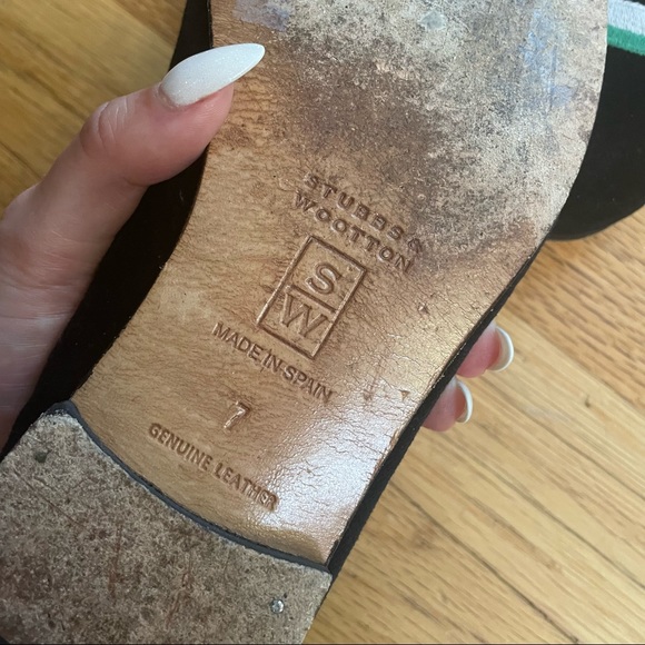 Stubbs & Wootton black velvet loafers size 7 - Picture 5 of 5